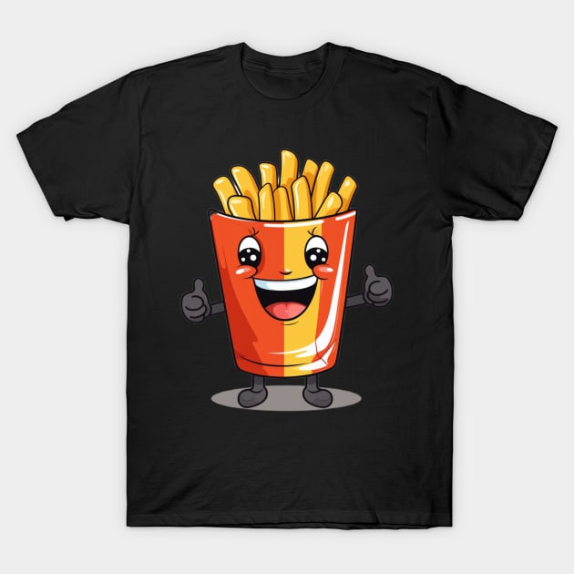 kawaii french fries T-Shirt cute potatofood T-Shirt by nonagobich